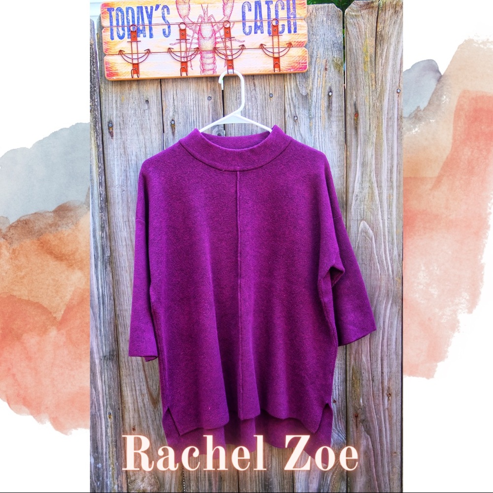 Rachel Zoe Mock Turtle Neck 3/4 Sleeves sweater M
